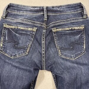 Silver Jeans Boyfriend Size 24 x 29 Dark Wash Mid Rise Cotton Blend